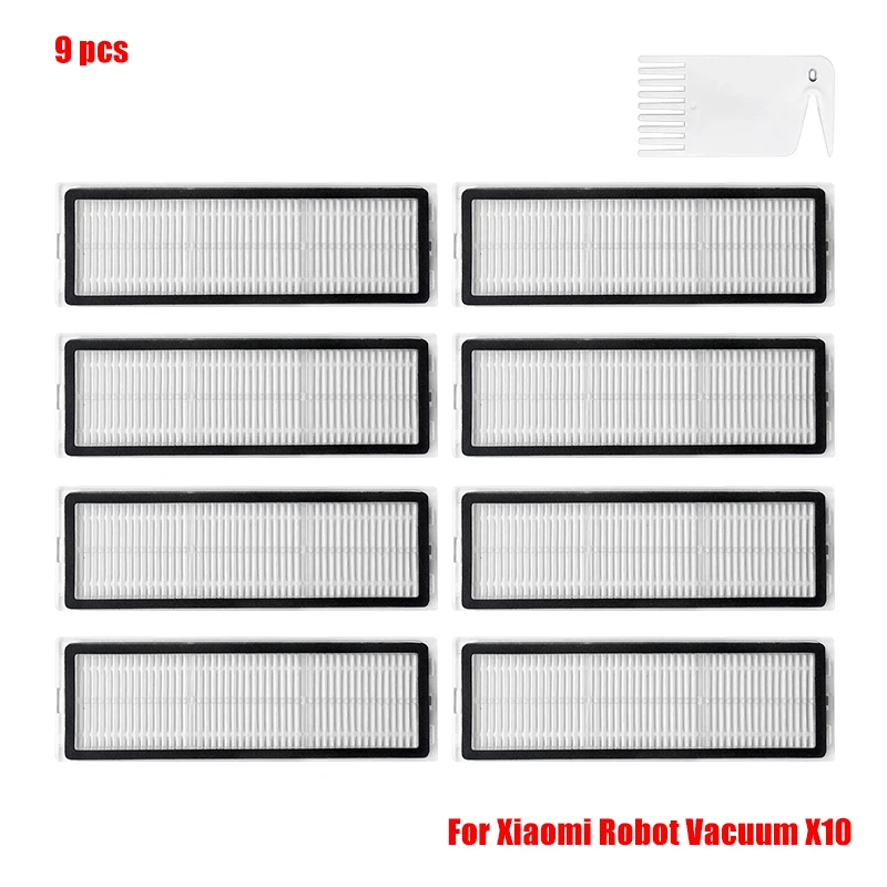 Enhanced Robot Vacuum Cleaner Replacement Parts Kit - Includes Main Brush, Side Brush, HEPA Filter, Mop Cloth, Dust Bag, and More Accessories