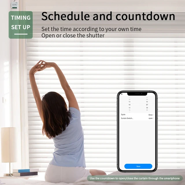 Tuya Smart WiFi Curtain Switch Blind Rolling Shutter RF433MHz Remote Control For Smart Life App Support Google Home Alexa 4