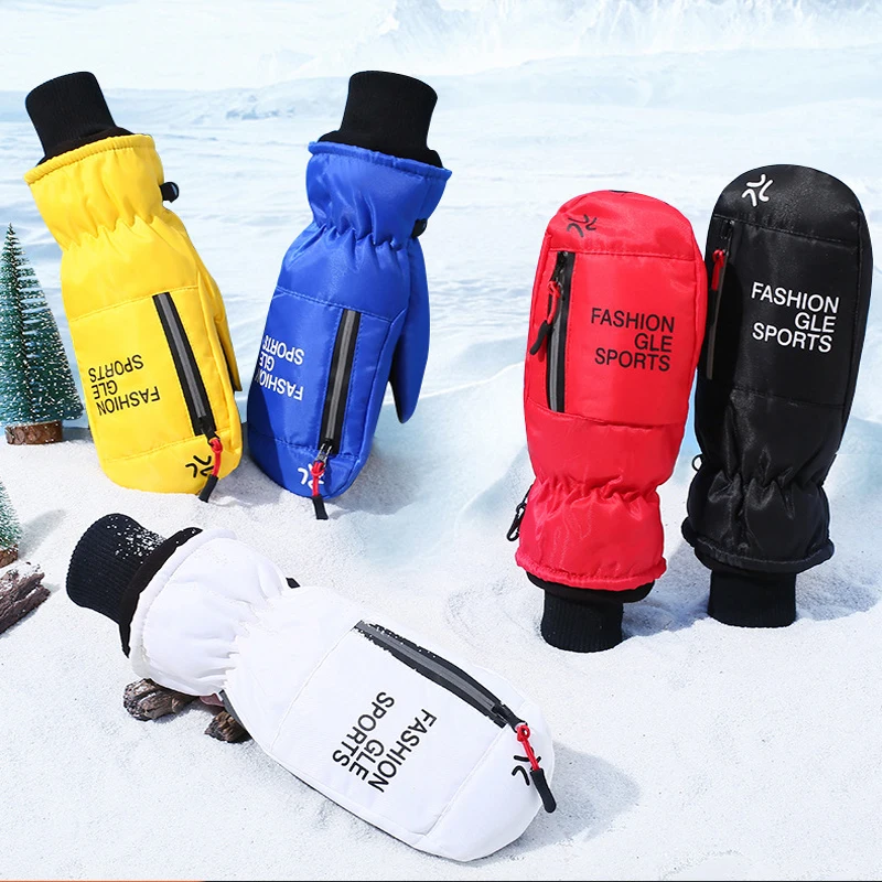 Winter Skiing Gloves Waterproof Snowboarding Touch Screen Thermal Thick Snow Windproof Gloves Men Women Snowmobile Warm Mittens 6