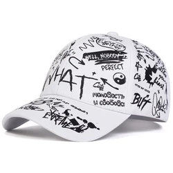 Unisex Letter Print Adjustable Snapback Baseball Cap - Casual Outdoor Sunscreen Hat - Adjustable (White2)