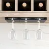 2pcs Wine Glass Holder Wall Mounted Punch-free Hanging Glass Cup Rack Glassware Drying Cabinet Storage Kitchen Shelf Organizer 5