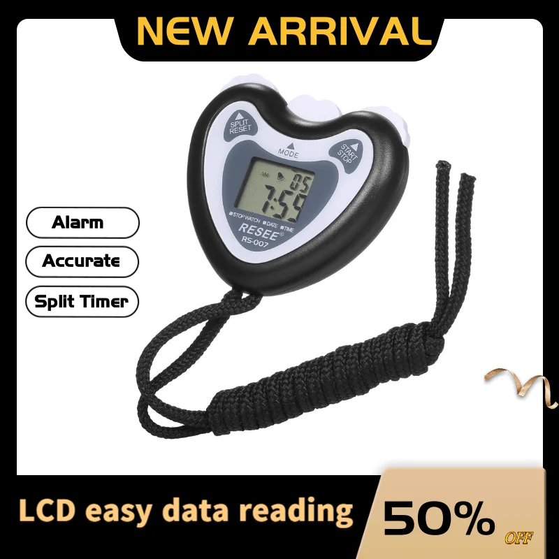 Digital Chronometer Stopwatch Whistle Set Sports Timer with Time