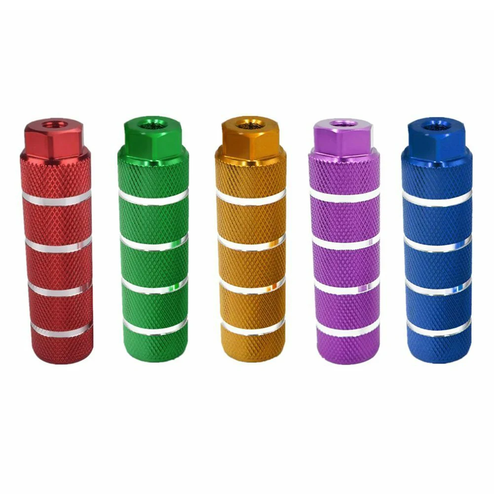 

1pair Pedal Shaft Bike Pegs Aluminum Alloy Anti Skid Lead Foot ForBMX Bike Fit 3 8 Inch Axles Bicycle Pedal Parts Accessories