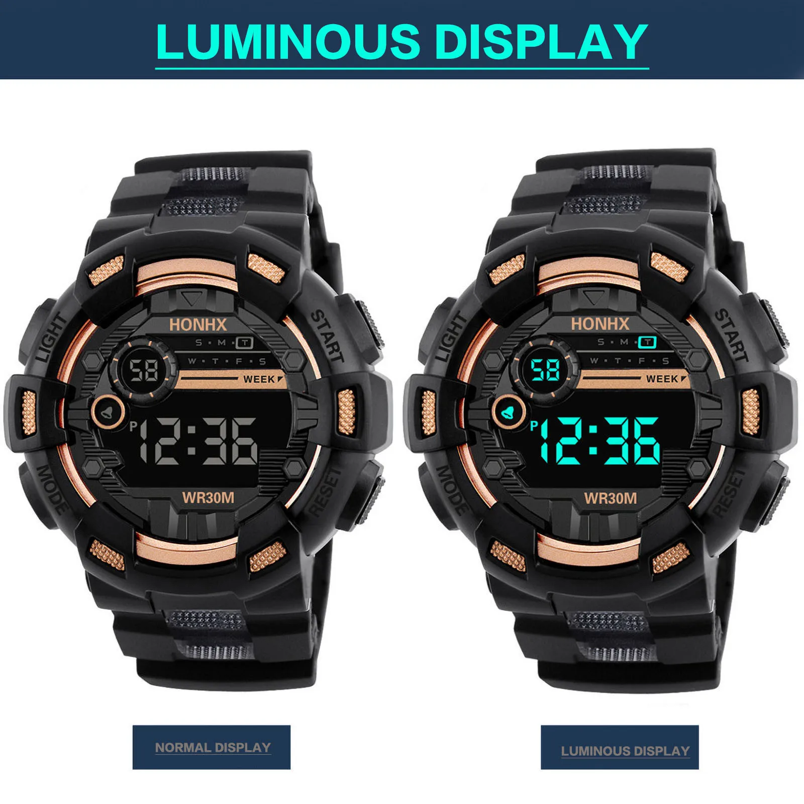 2022 Fashion Men's LED Digital Watch Date Sport Outdoor Electronic Watch for Men Shockproof Military Watches relogio masculino