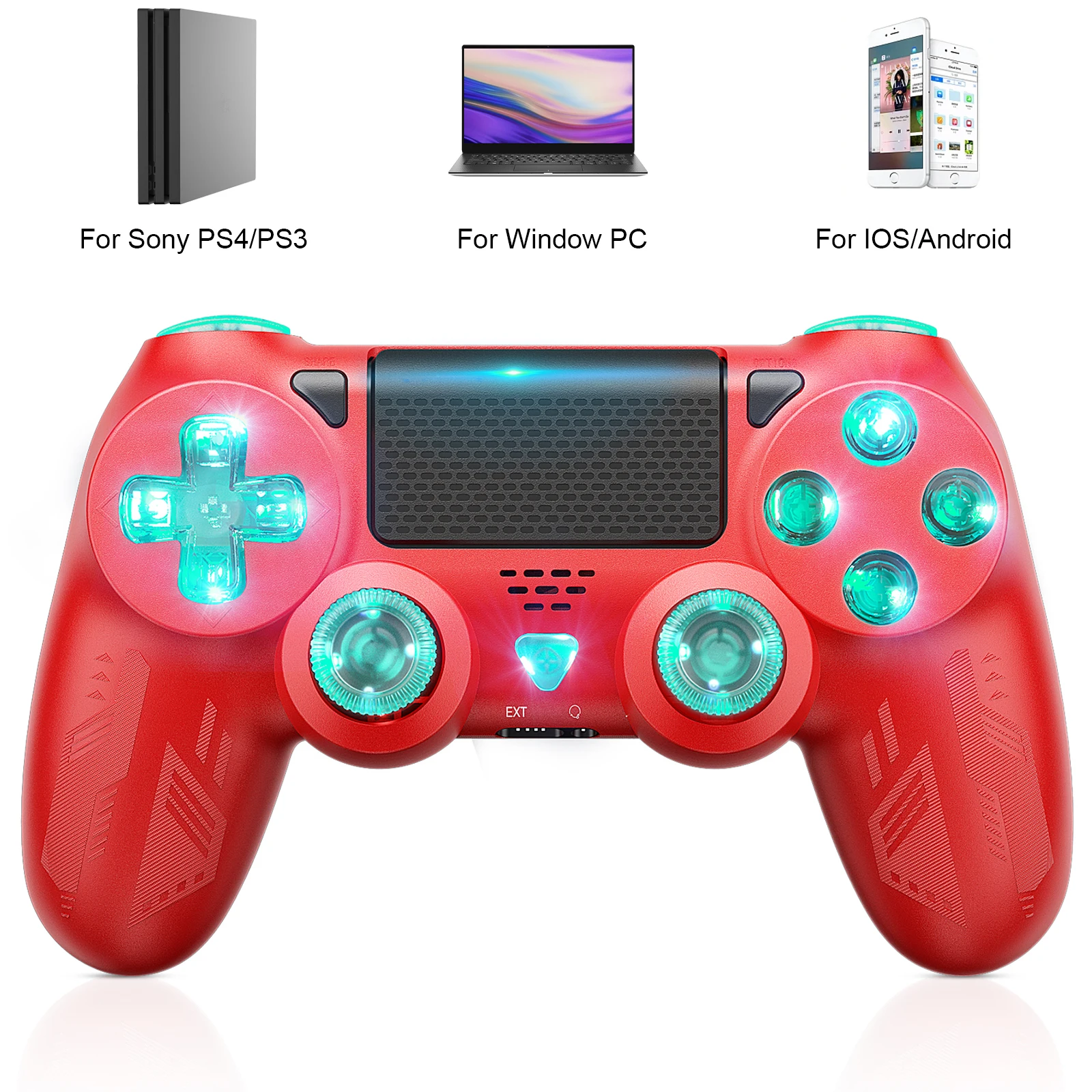 Per Ps4/Ps4 Slim/Pc/Ios/Ipad/Andriod Pc Phone Bluetooth Controller Joystick Wireless A 6 Assi Joystick Per Console Di Controllo Del Gioco