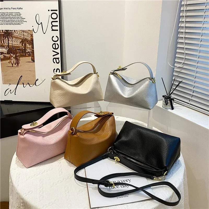 Free Shipping New PU Handbag High Quality Versatile Fashion Shoulder Bag Large Capacity Trendy Casual Crossbody Bag