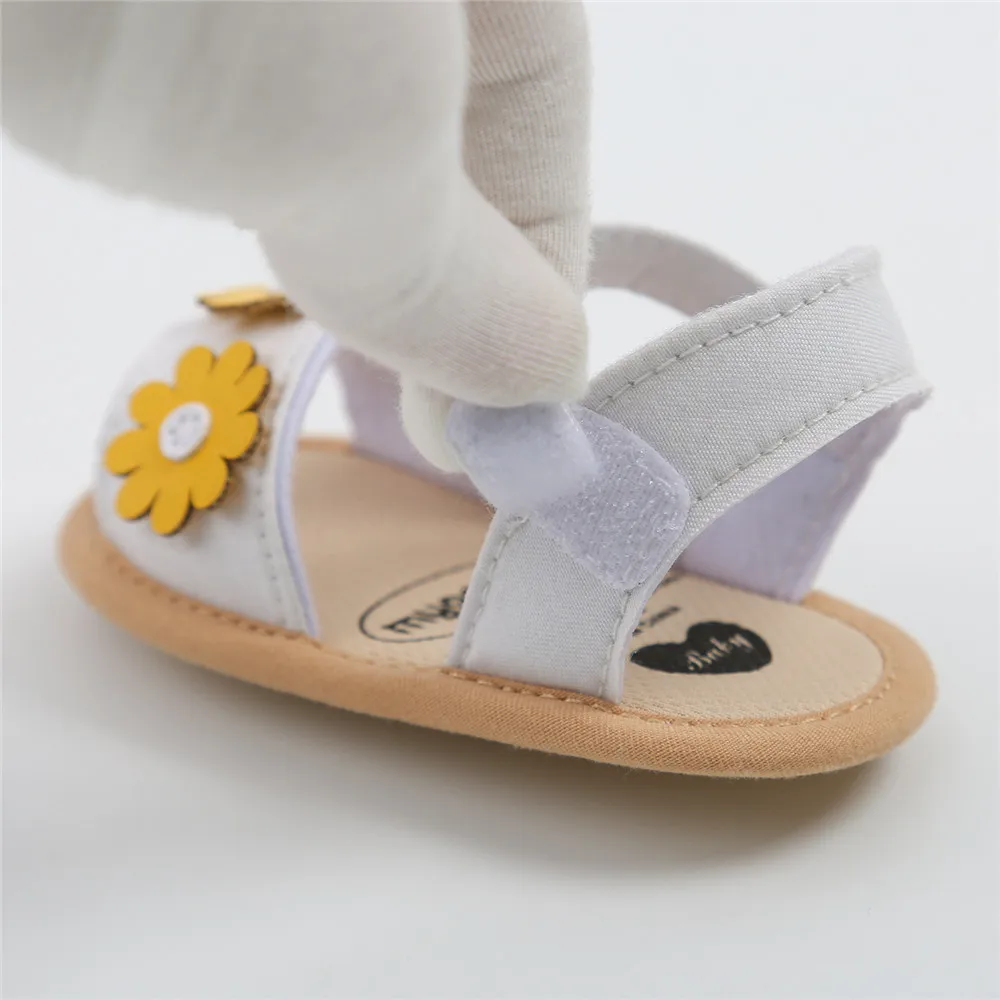 Infant Baby Girl Sandal Shoes, Infants Anti-Slip Home Floral Patch Color Sandbeach Casual Party Sandals 0-18M
