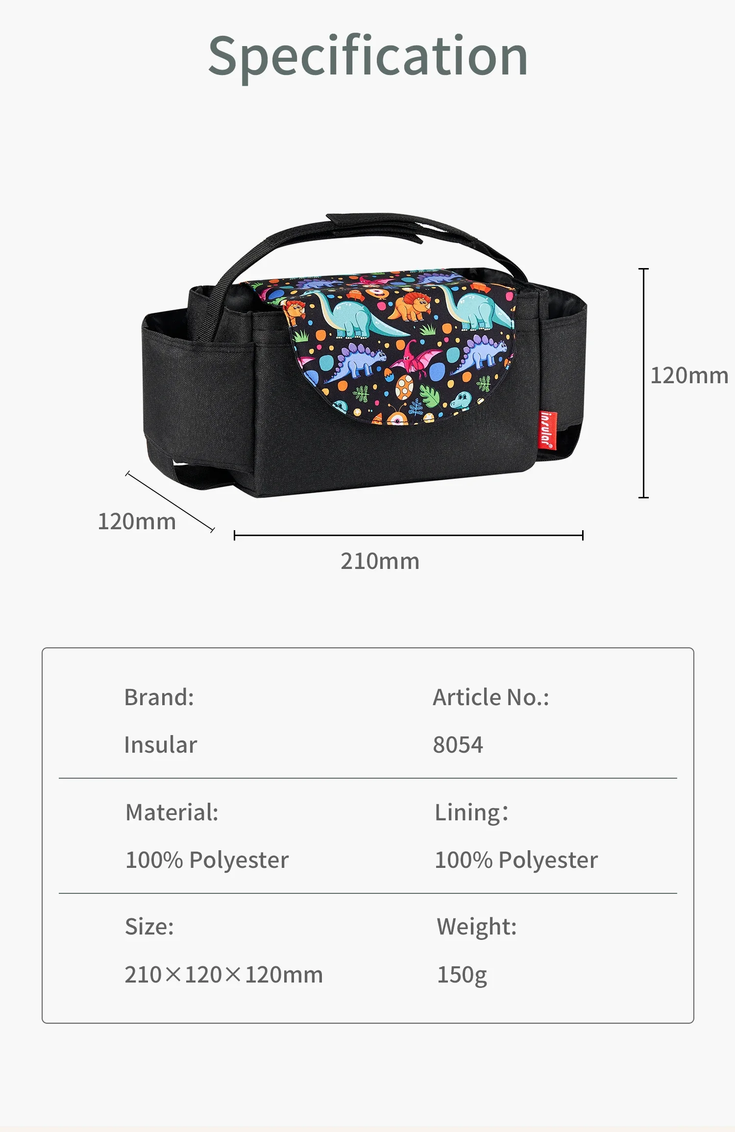 Stroller Organizer Bags Baby Stroller Pram Organizer Accessories Cup Holder Cover Trolley Pouch Travel