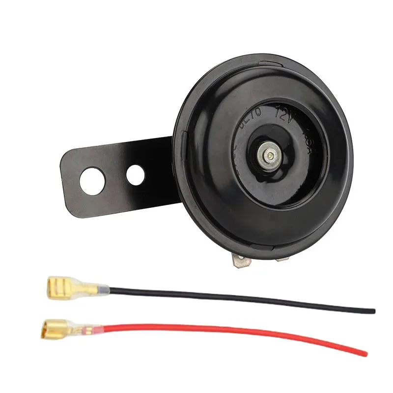 Universal Waterproof Electric Horn Kit - Loud 105dB Round Speaker for Motorcycles, Bicycles, and Scooters