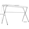Clothes Drying Rack Collapsible, Heavy Duty Laundry Dryer Racks Foldable, Space Saving for Indoor Outdoor, Hanging Garment 5