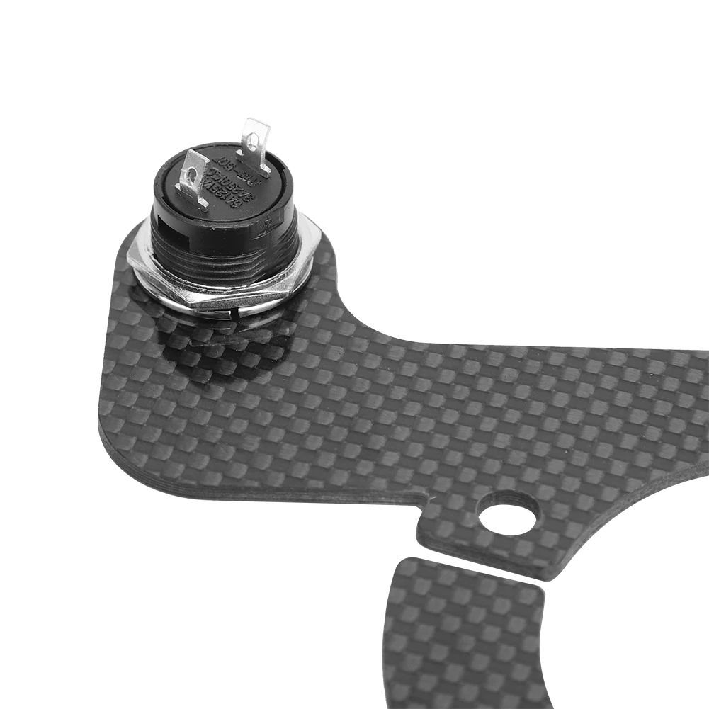 Horn Switch Steering Wheel Switch Carbon Fiber External Horn Button Kits 6 Bolts Dual Button For MOMO/OMP/Nardi/Sparco Steering Wheel