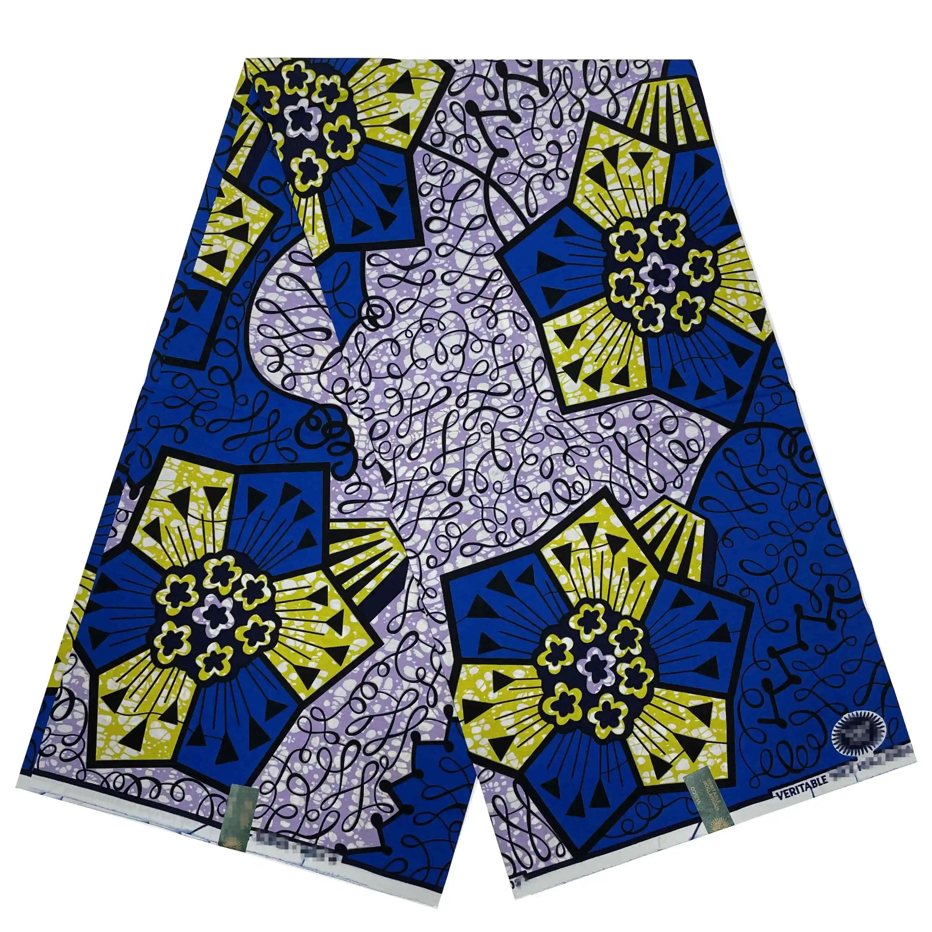 

Veritable Dutch Super-W Guaranteed Super Real Wax Print Fabric Hollandais Pagne Africa Dress 100% Cotton Wax Pagne Tissu VLW0572
