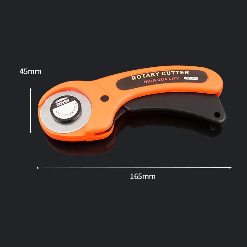 Rotary Cutter, Professional 45mm Rotary Fabric Cutter, Rotary Cutter for Fabric, Card Paper Sewing Quilting Roller Fabric Cutting Tailor Scissors