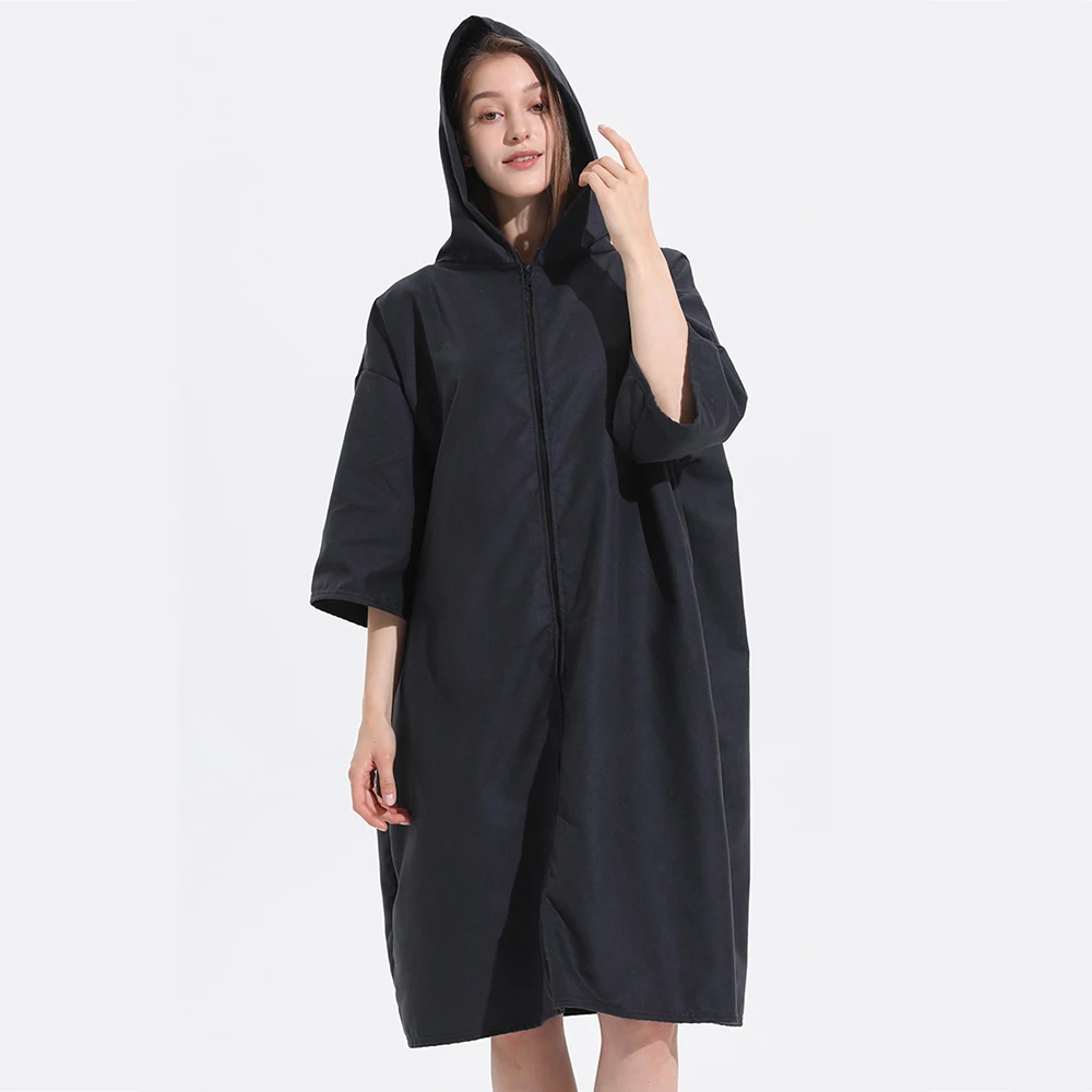 

Microfiber Fabric Quick Dry Hooded Beach Towel Adult Change Bathrobe Surf Poncho Beach Poncho For Adults Seaside 2023 New