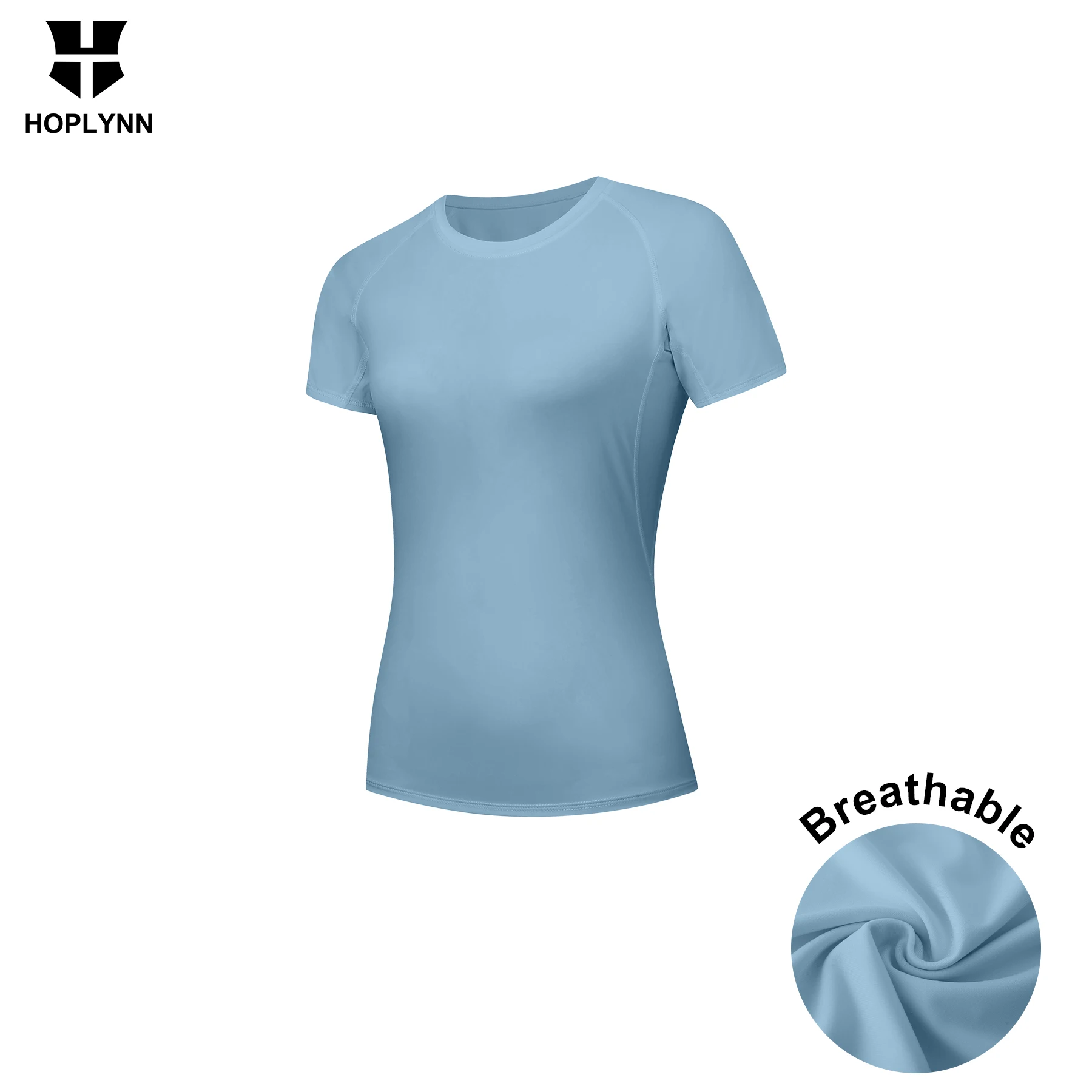 HOPLYNN 1 PC تي شيرت نسائي ضاغط بأكمام قصيرة، رياض...