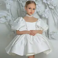 Robes en Satin pour filles, à fleurs, pour fête d'anniversaire, pour enfants moyens et jeunes, modélisation, piste, jeu de Piano, jupe Tutu, nouvelle collection 2025 3