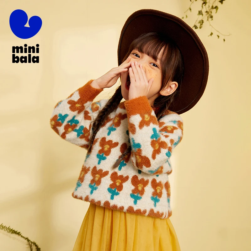 미니 발라발라 스웨터 여아 2025 가을 겨울 부드럽고 따뜻한 니트 풀오버 베이비 상의 데일리룩