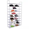 10-Tier 50 Pairs Shoe Rack Storage Organizer Tower Free Standing Space Saving 4