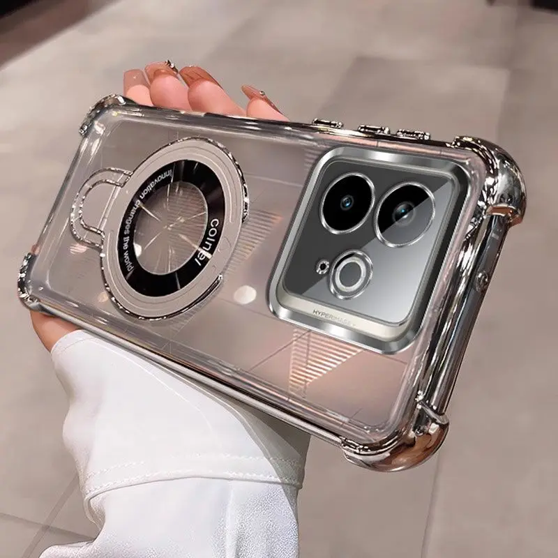 Ultra-thin Four-corner Anti-drop Case with Invisible Bracket