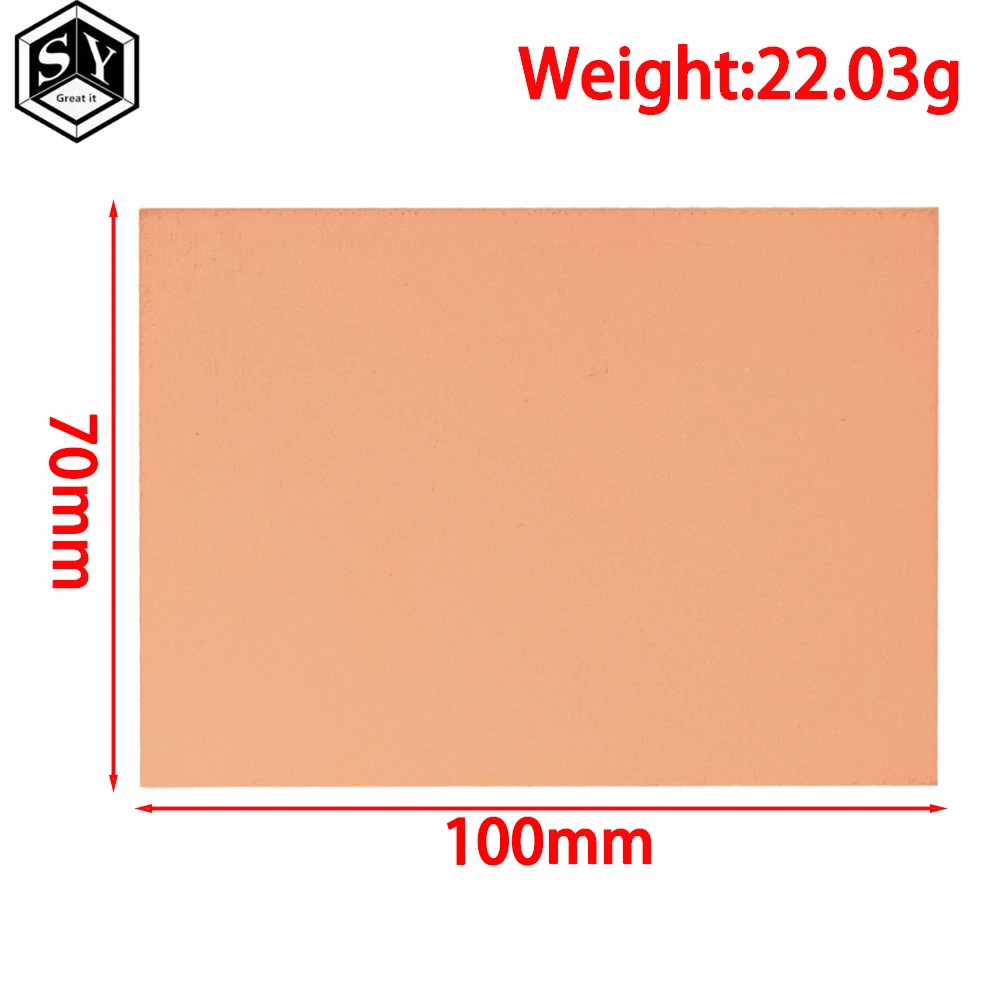 1PCS 7x10cm FR4 단면 구리 클래드 라미네이트 PCB 보드 - DIY 회로 기판 프로토타이핑
