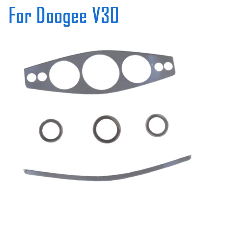 

Новая Оригинальная Задняя крышка объектива камеры DOOGEE V30 + Верхняя Нижняя декоративная крышка камеры для смартфона DOOGEE V30