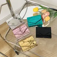 Short Women Wallet Faux Leather Smooth Surface Multi Card Slots Holder Coin Purse Bag Portable Stone Texture Mini Wallet PU 2