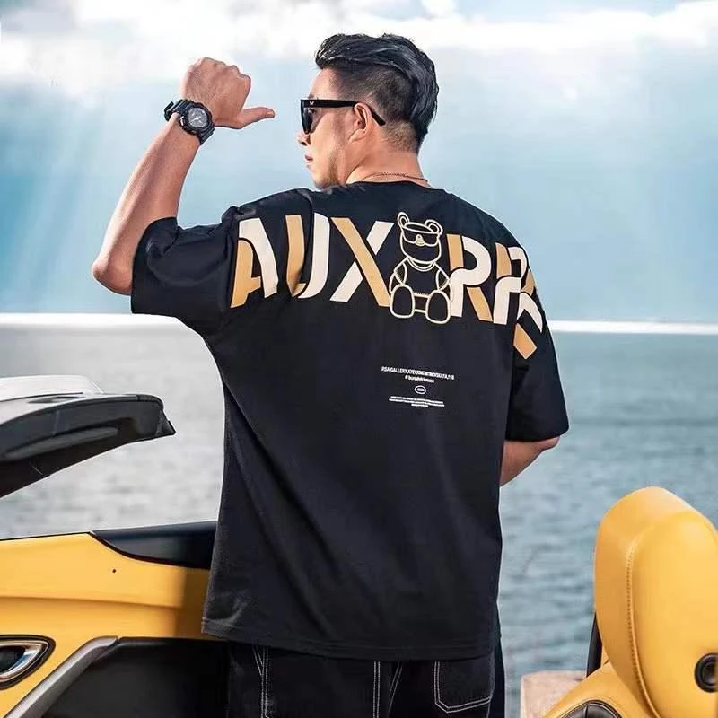 thumbnail image 1 of Camisetas para hombre, camisetas holgadas, de gran tamaño, con estampado, camisetas para hombre, cuello redondo, ropa barata con alfabeto y de alta calidad, talla normal 5xl Y2k, 1 of 5