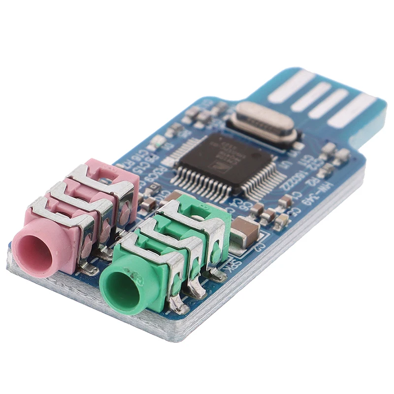 (여름4) CM108 USB 드라이브 무료 USB 사운드 카드 노트북 컴퓨터 외부 사운드 카드 모듈
