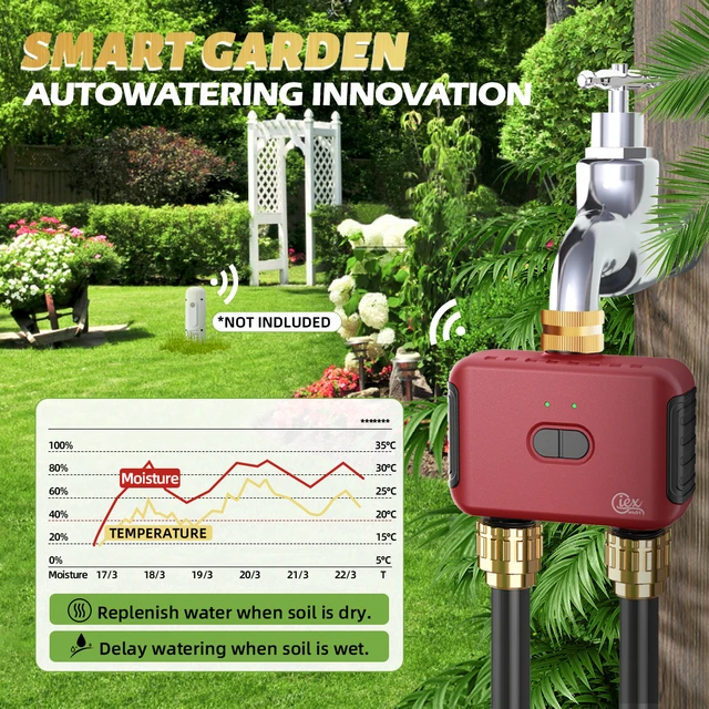 WIFI 2-Zone Watering Timer Smart Garden Automatic Irrigation System Drip Sprinkler Controller Valve Tuya Smart life 3