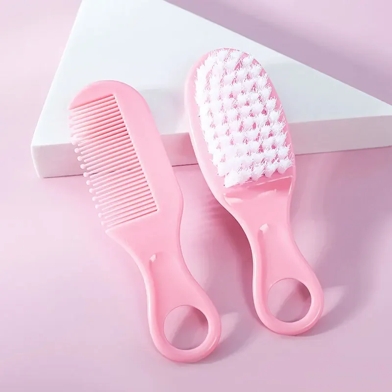 Baby Hairbrush Comb Set 2Pcs/Set Portable Newborn Infant Toddlers Soft Hair Care Supplies hair brush comb hair comb hair comb set baby care set