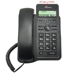 Enhanced Desktop Corded Landline Phone with LCD Display and Hands - Free Calling (WHITE)