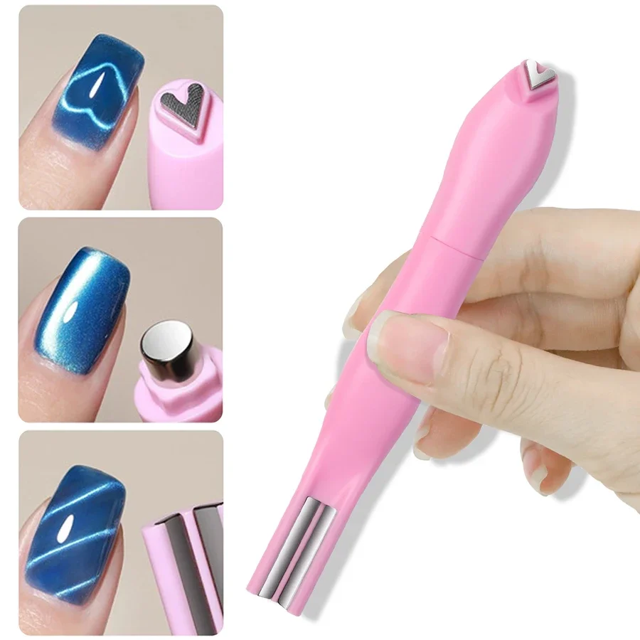 3-in-1 Heart & Snake Pattern Magnetic Nail Art Tool for Nail Design