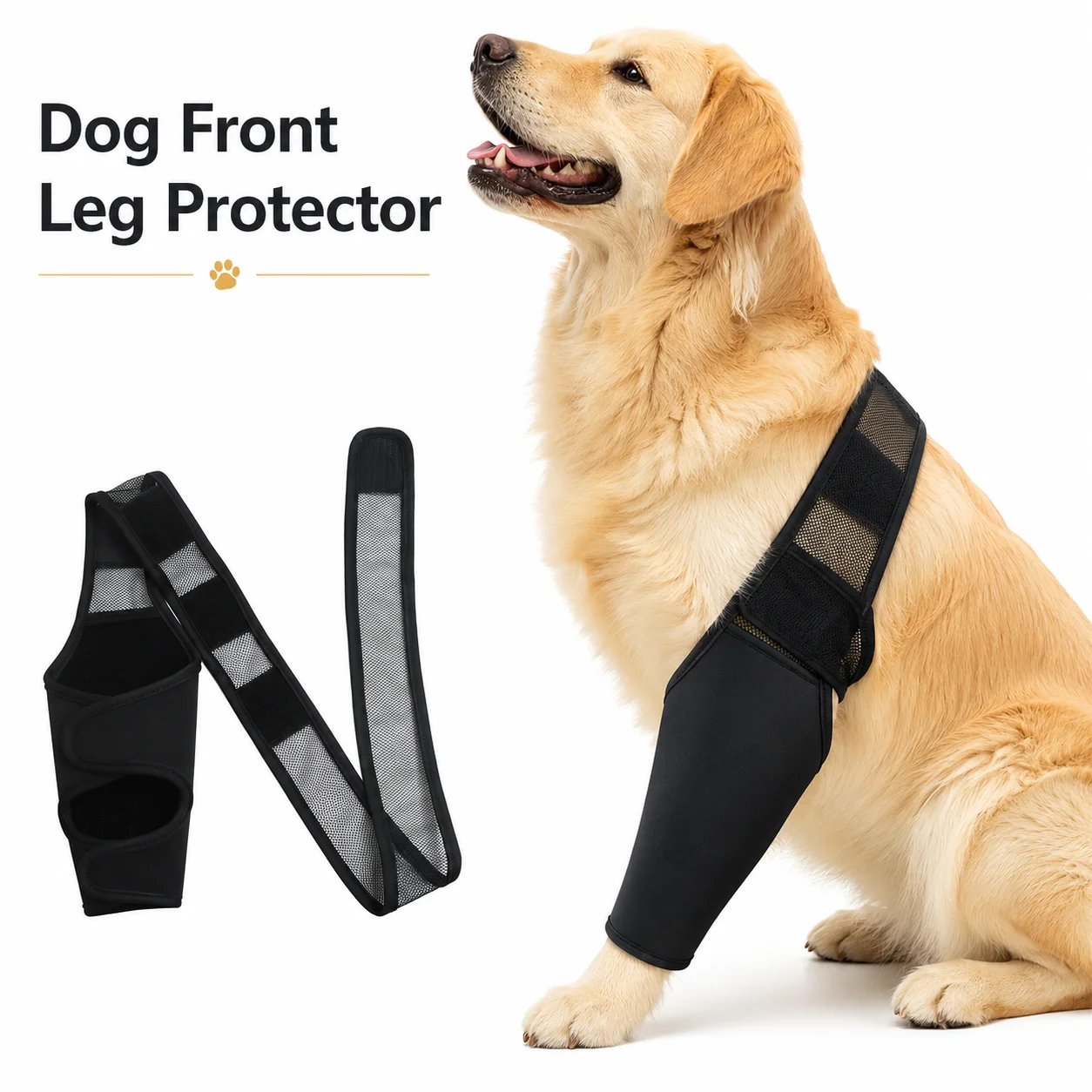 Breathable Adjustable Dog Leg Protector – Elbow Guard & Wound Protection Sleeve