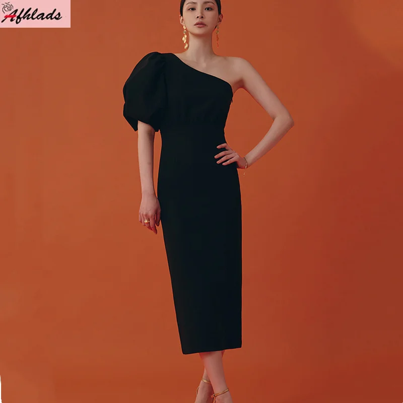 

Summer New Fashion Asymmetrical Design Midi Dress Slim Fit Short Sleeve Sexy Nightclub Solid Color Women Tight Bodycon Vestidos