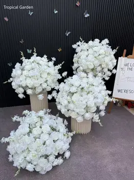 Dimensioni personalizzate Palla di fiori artificiali Decorazione di nozze Centrotavola da tavolo Strada Piombo Palla di fiori Disposizione floreale Evento Prop 1