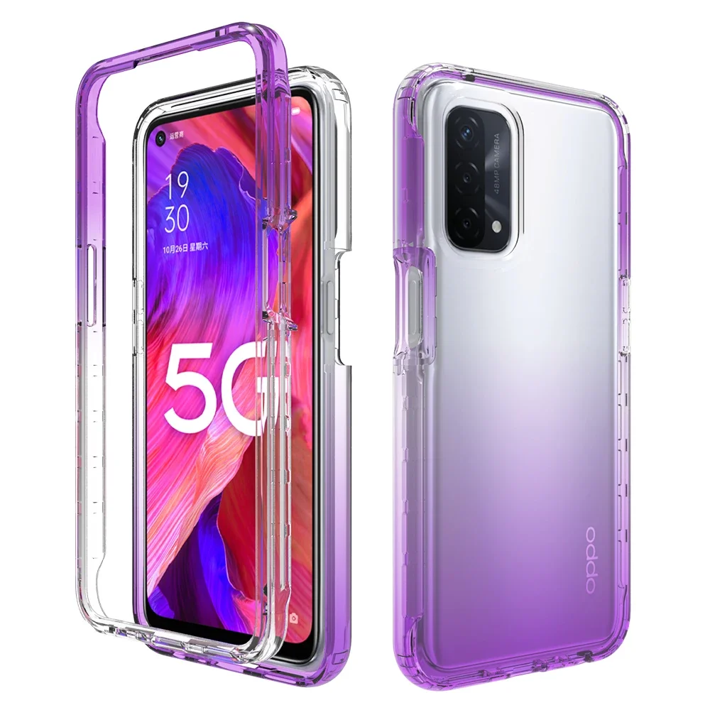 

Body Protection Case For OPPO A16 A93 A94 A53 A54 A74 A52 A72 A92 A31 A12 Rugged Shockproof Clear Bumper Cover