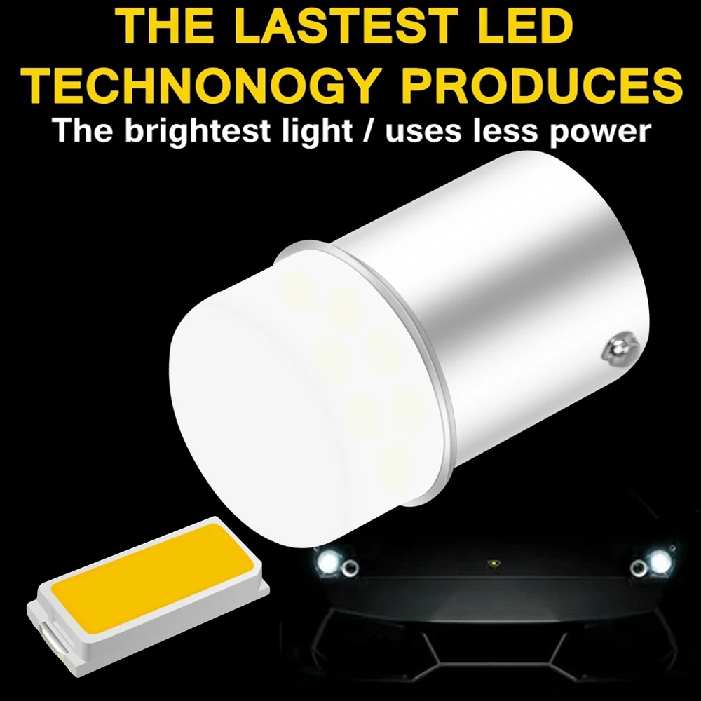 4PCS LED Car Light Bulbs - Brake, Reverse, and Turn Signal Lamps, 12V
