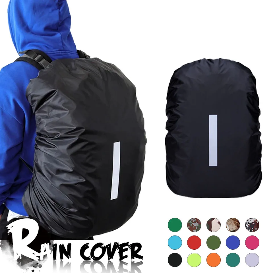 15-65L Backpack Rain Cover Reflective Waterproof Bag Outdoor Camping Travel Rainproof Dustproof Covers | Спорт и развлечения