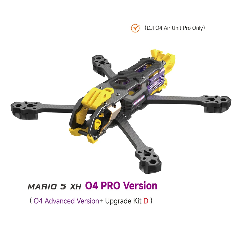 SpeedyBee Mario 5 Mario5 Frame O4 DC/ XH 227mm/XH 226mm 3K Carbon Fiber FPV Frame Kit thumbnail 4
