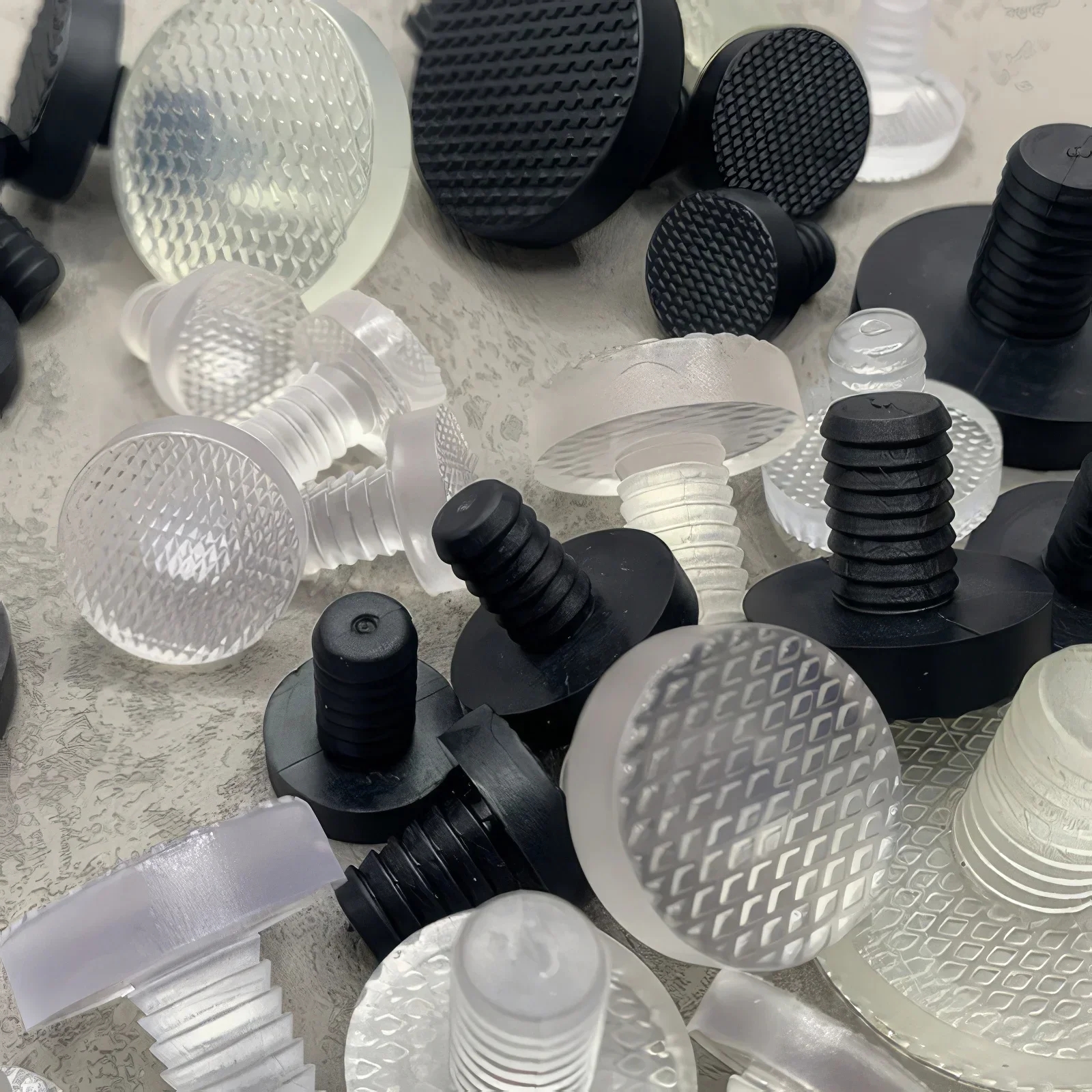 10/5Pcs Transparent/black Furniture Embedded Bumper Rubber Grippers Hole Plug Cover Push in Foot Pad Floor Protector
