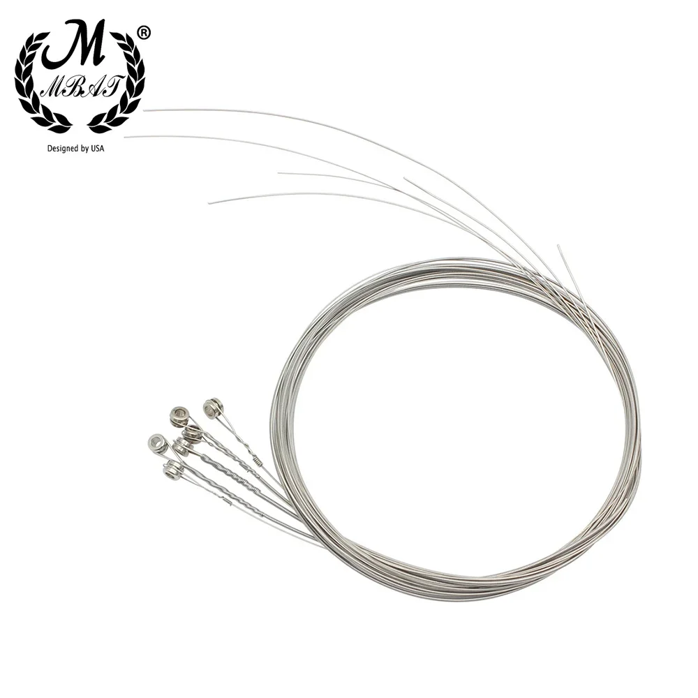Electric Guitar Strings Silver Stainless Wire Nickel Alloy Wound Musical Instrument Accessories MBAT