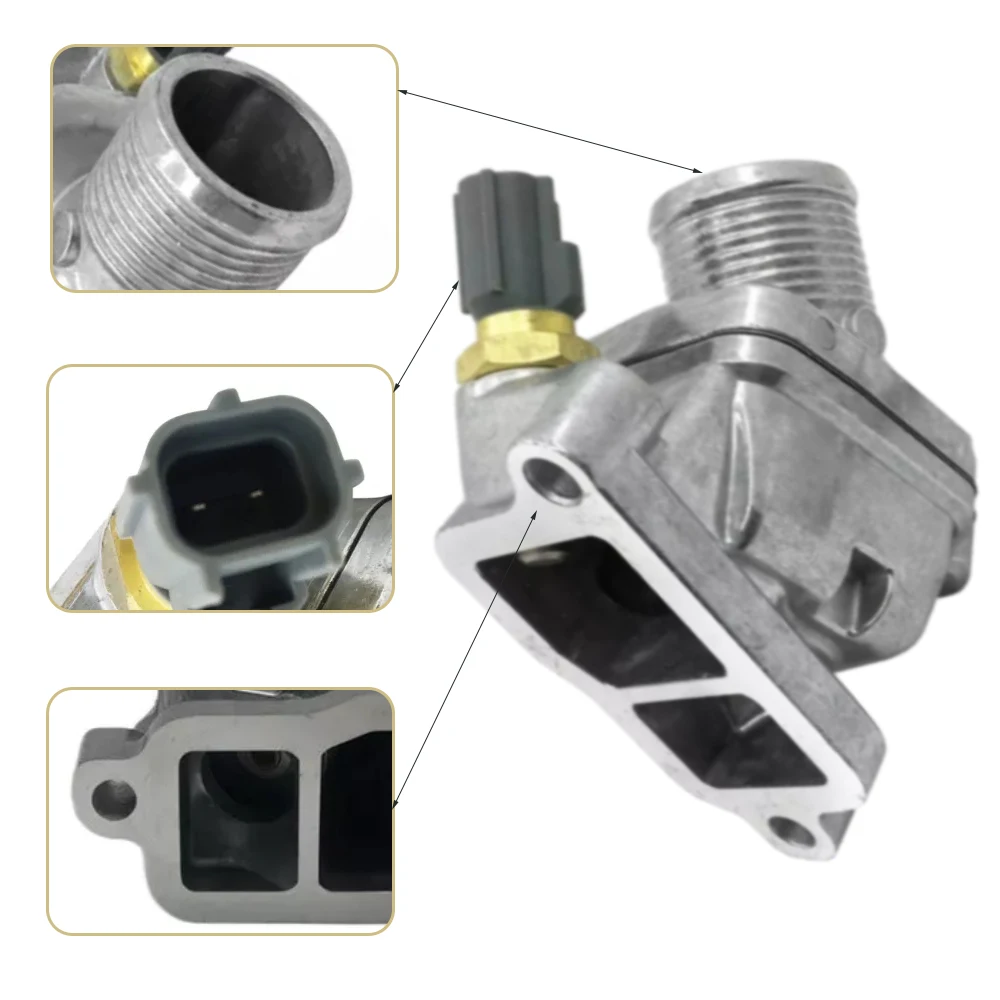 1x Engine Coolant Thermostat With Sensor for Volvo S60 2006-2009 31293700 15369 34796 31293699 Cooling Thermostat Housing
