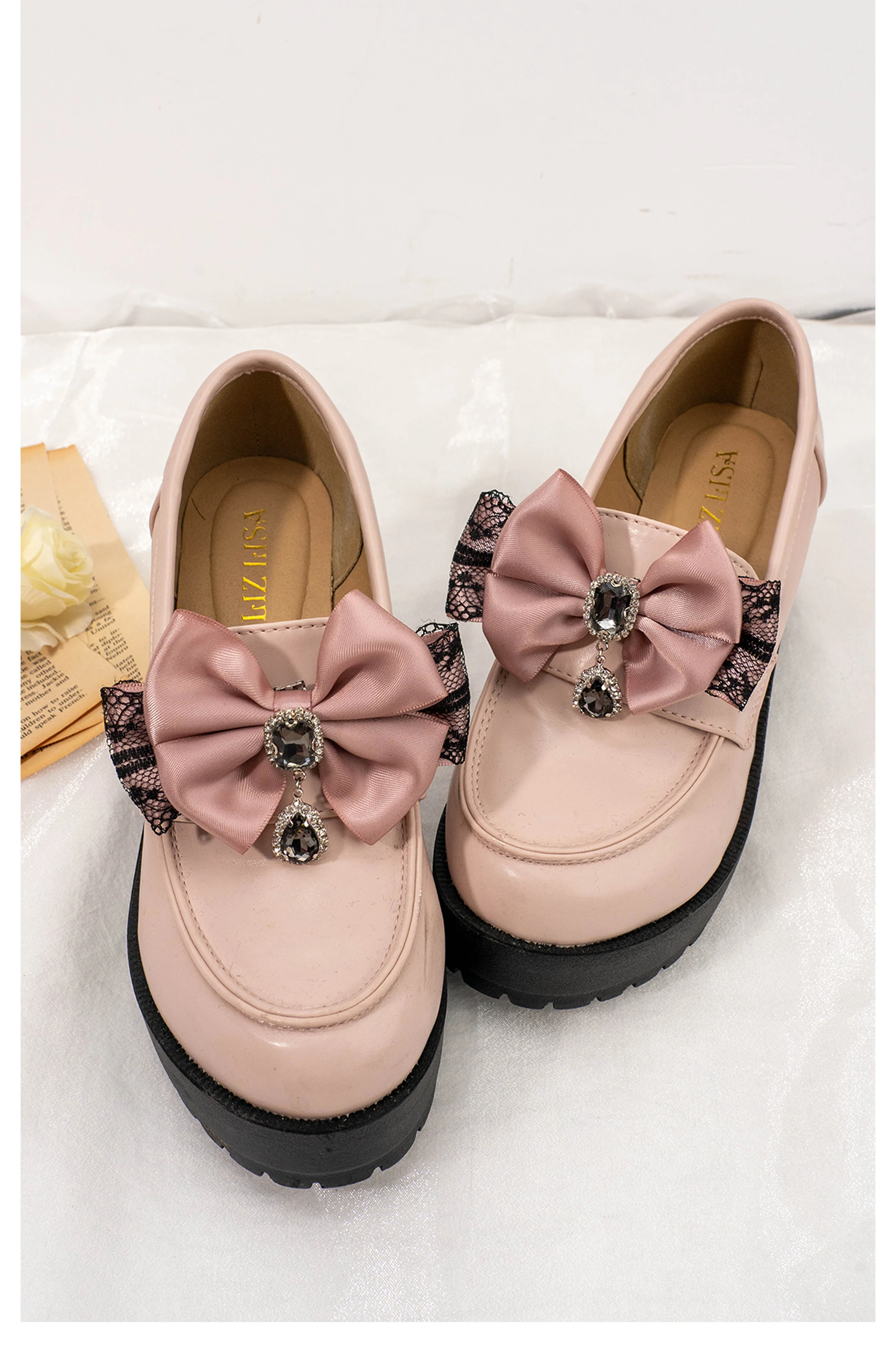 Japanese Style Sweet Cute Diamonds Lace Women's Shoe Clip Shoe Buckle Fashion All-Match Lolita Handmade Suitcase Accessories