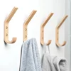 Nordic Natural Wood Clothes Hanger Key Holder Creative Porch Wall Hanging Wooden for Coat and Hat Hook Home Decoration 5