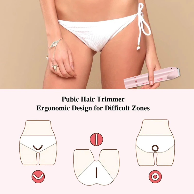 Electric Razors for Women 2in1 Bikini Trimmer Facial Mustache Shavers for Ladies Body Underarms Legs Portable Painless Epilator electric shaver
