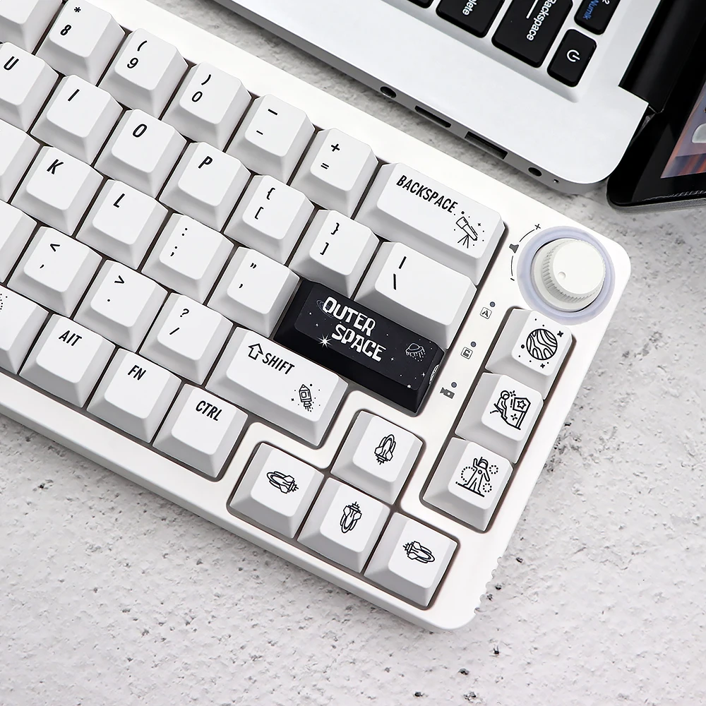 Teclados do Espaço Sideral para Teclado Mecânico para Jogos Pbt Dye Sublimation Keycap para Gk61 Gmmk Pro Iso Gmmk 61 64 68 108 - Imagem 3