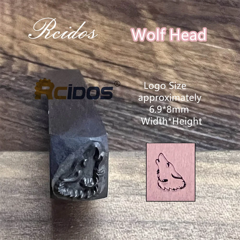 

RCIDOS Wolf Head Design Metal jewelry stamp,6.9x8mm Width x Height