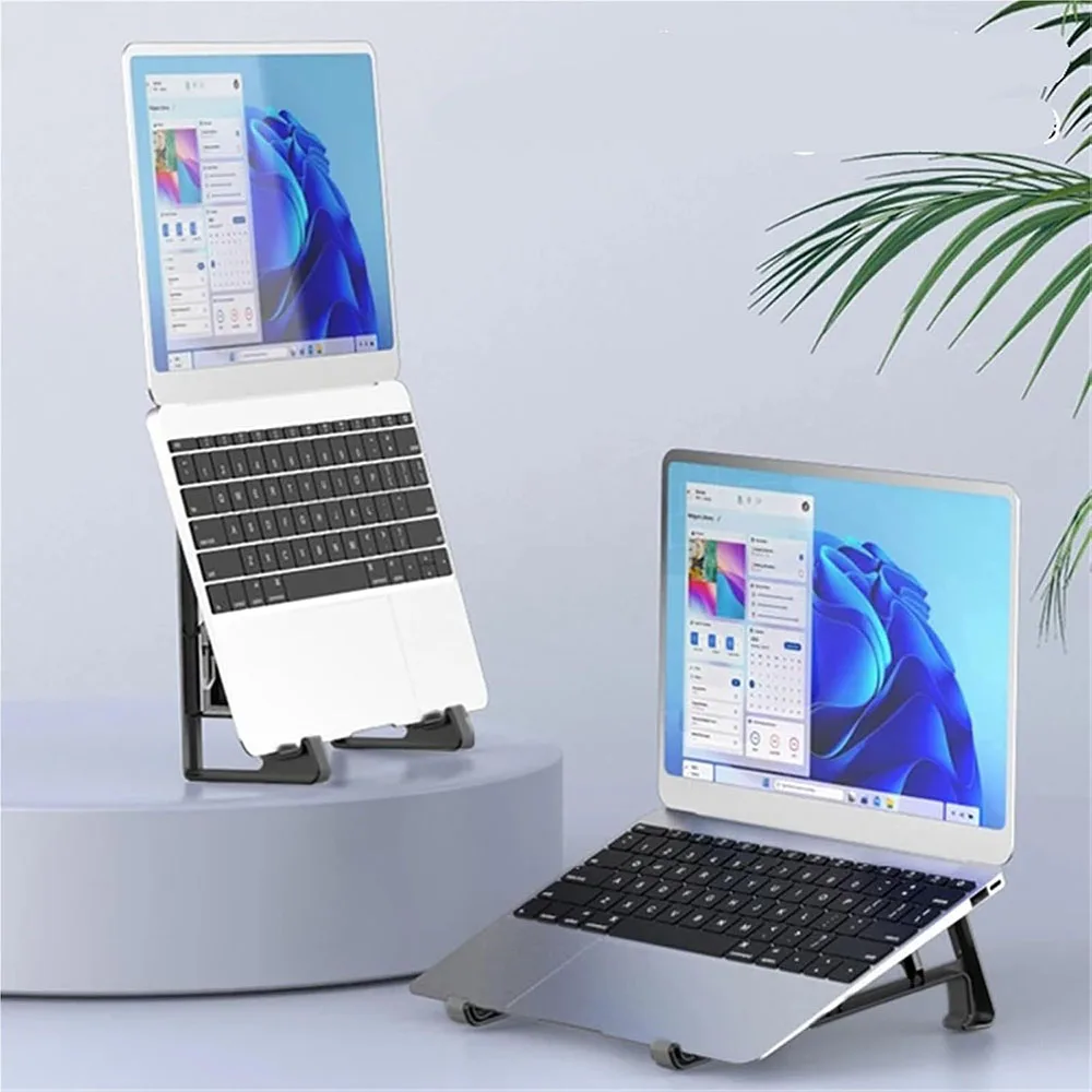 Supporto per laptop, supporto per laptop 2 in 1, supporto verticale portatile per scrivania fino a 17,3 pollici, accessori da scrivania - immagine 6