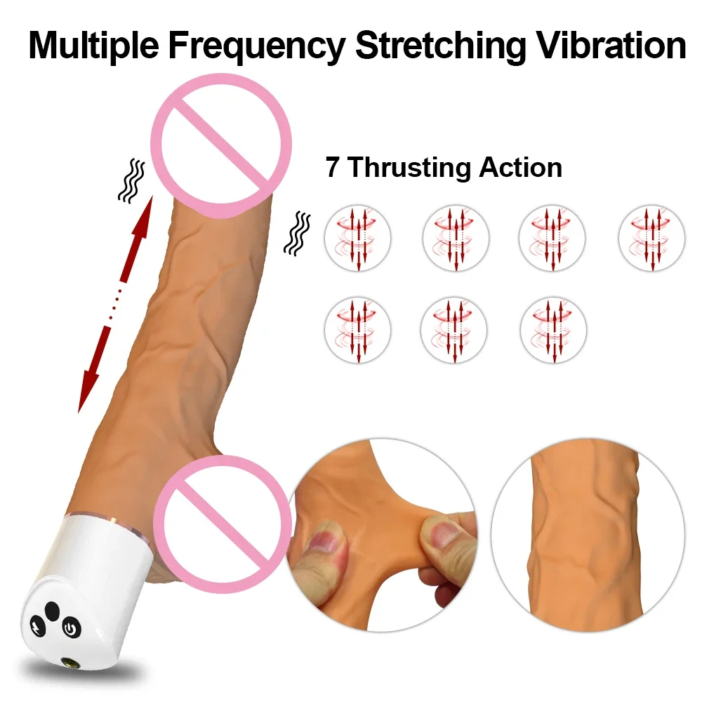 Remote Control Automatic Thrusting Heating Vibrator/Dildo