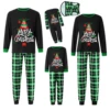 Combhasaki Family Matching Christmas Pajamas Loungewear Set Long Sleeve Tree Graphic Tops+Elastic Waist Pants Holiday Sleepwear 1